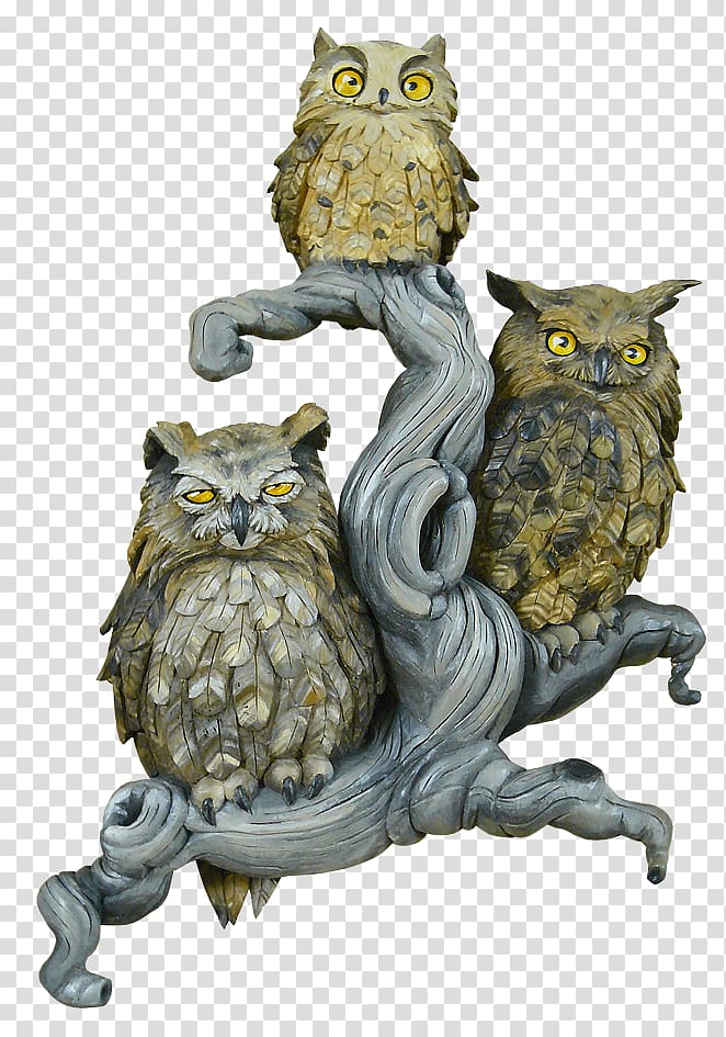 Owl Bas-relief Sculpture Wood Animal, owl transparent background PNG clipart