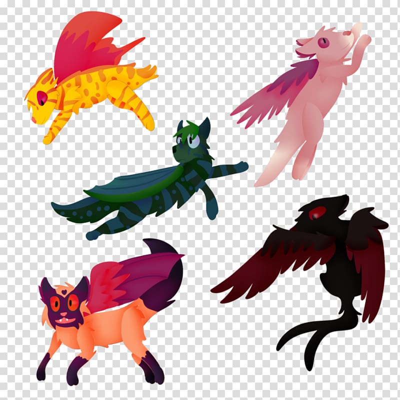 Legendary creature , flying cat transparent background PNG clipart