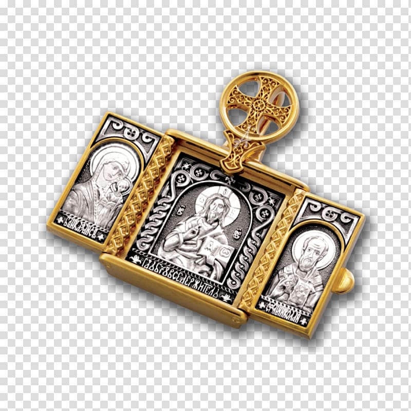 Our Lady of Kazan Elite 925 silver Jewellery Locket, silver transparent background PNG clipart