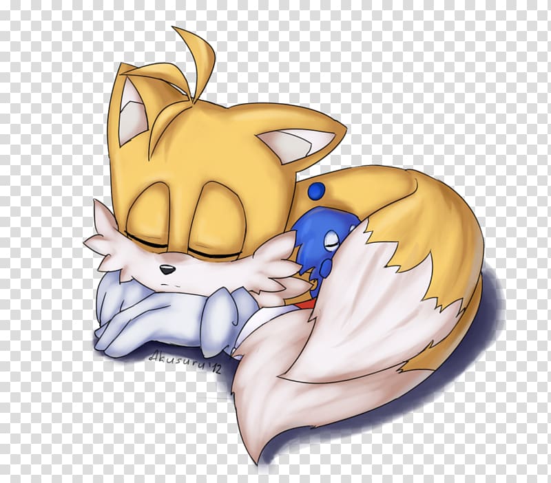 Tails Sonic Chaos Sonic the Hedgehog, sleeping baby transparent background PNG clipart