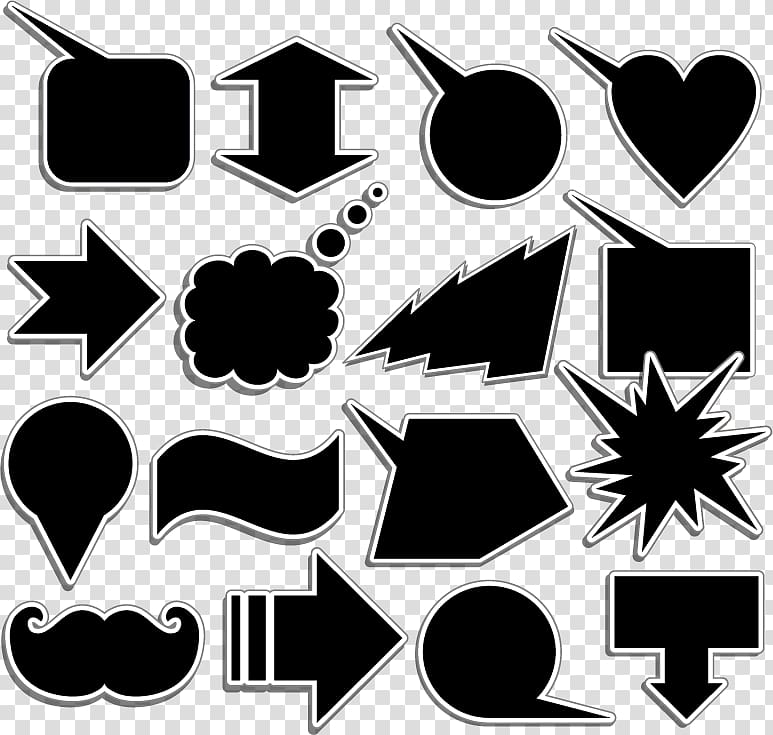 Speech balloon Sticker, Black Explosion stickers transparent background PNG clipart