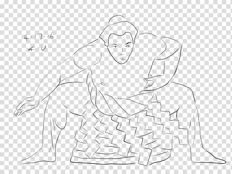 Drawing Line art Sketch, Sumo transparent background PNG clipart