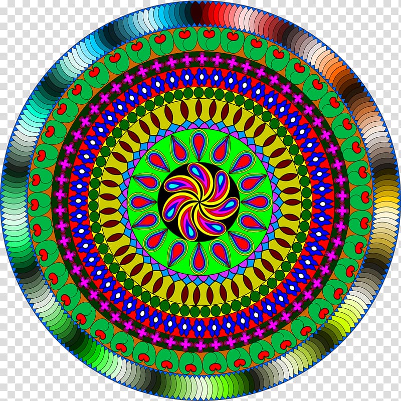 Mandala Color Indian art, Niska transparent background PNG clipart
