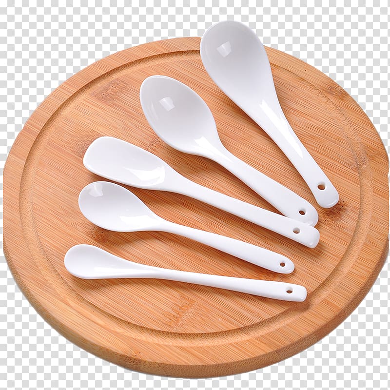 Wooden spoon Tablespoon, Porcelain spoon spoon small spoon transparent background PNG clipart