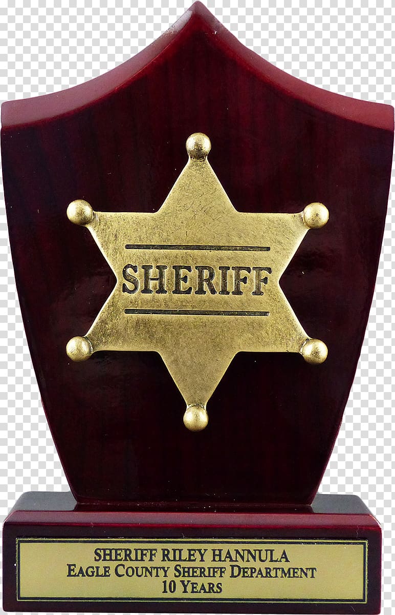Award American frontier Shield Trophy Sheriff, appreciation certificate transparent background PNG clipart