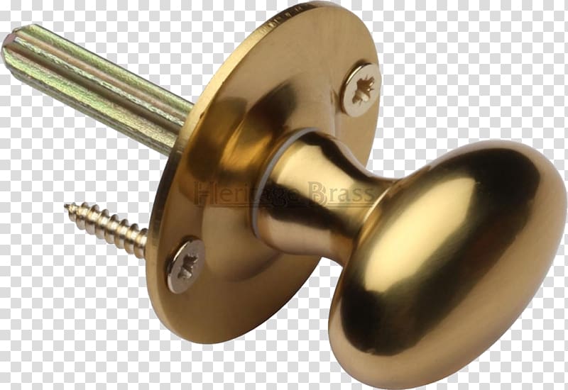 Brass Bolt Latch Door handle, Brass transparent background PNG clipart
