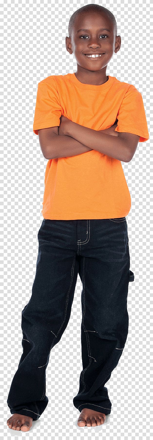 boy with arms crossed while smiling, T-shirt Boy Child African American, CHILD transparent background PNG clipart