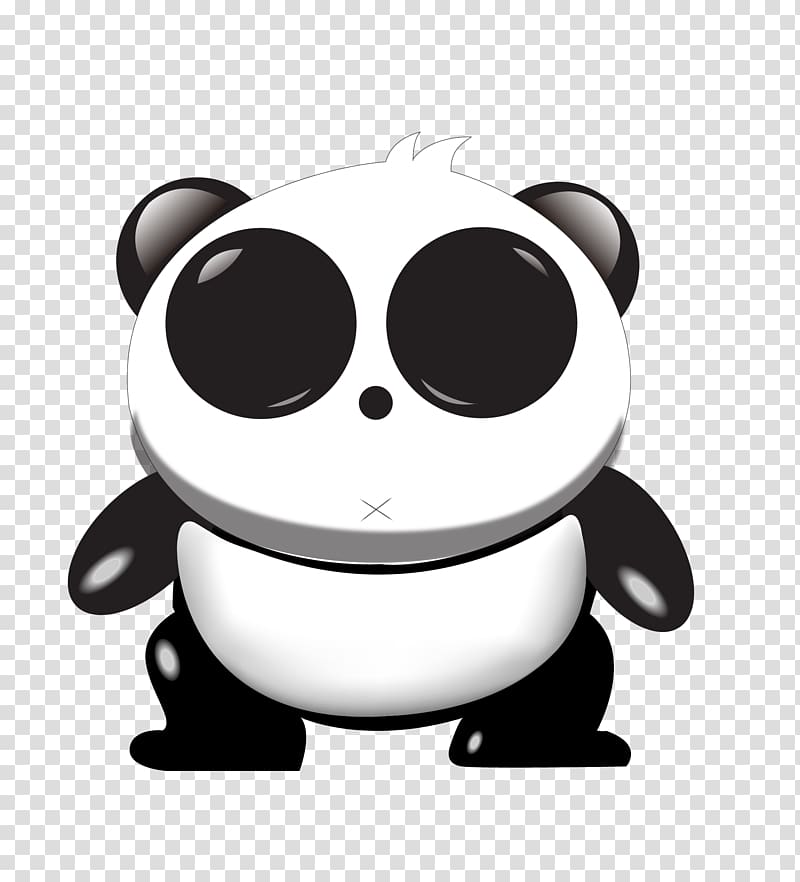 Giant panda Logo Business, Panda eyes transparent background PNG clipart