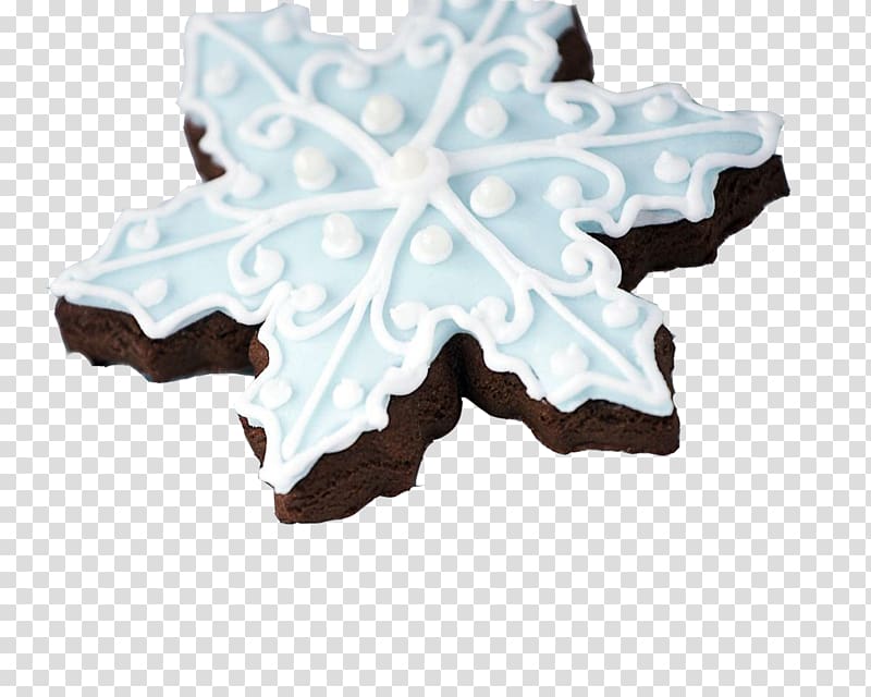 Christmas Wedding Cookie cutter Dress, Blue and white snowflake pattern chocolate cake transparent background PNG clipart