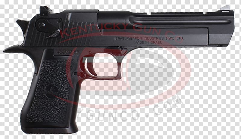 IMI Desert Eagle .44 Magnum .50 Action Express Magnum Research Semi-automatic pistol, brass bullets transparent background PNG clipart