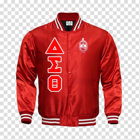 T-shirt Delta Sigma Theta Flight jacket Letterman, bomber jacket with hoodie transparent background PNG clipart