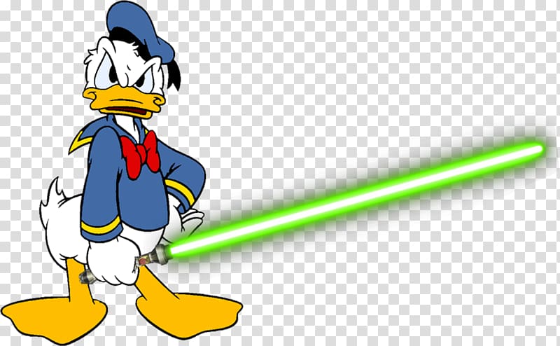 Donald Duck Lightsaber Daffy Duck , donald duck transparent background PNG clipart