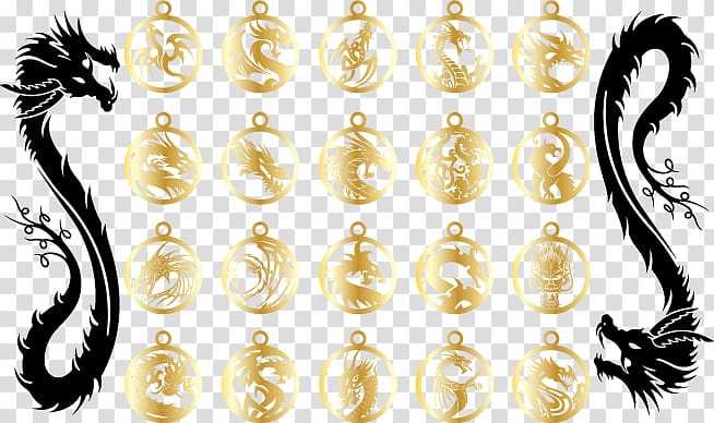 Chinese dragon Sticker Decal Chinese zodiac, dragon totem amulet transparent background PNG clipart