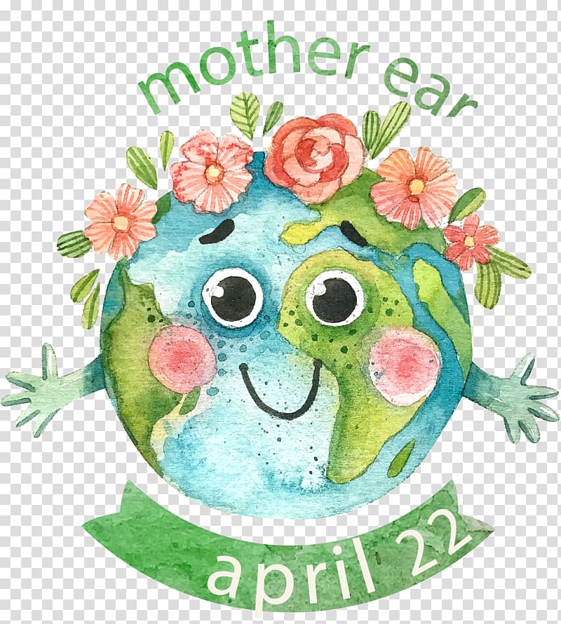 International Mother Earth Day Childrens Day Mothers Day, hand-painted embracing the earth transparent background PNG clipart