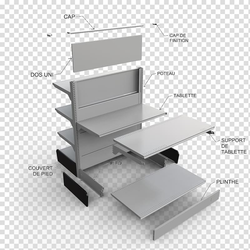 Shelf Table Etalex, Racking Industriel & Commercial Desk, table transparent background PNG clipart