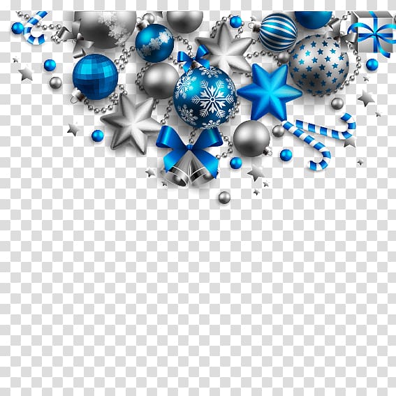 Christmas ornament Blue New Year, Christmas decoration ball transparent background PNG clipart