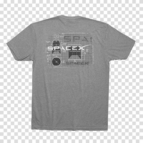 T-shirt SpaceX Dragon Falcon Heavy Dragon C2+, T-shirt transparent background PNG clipart