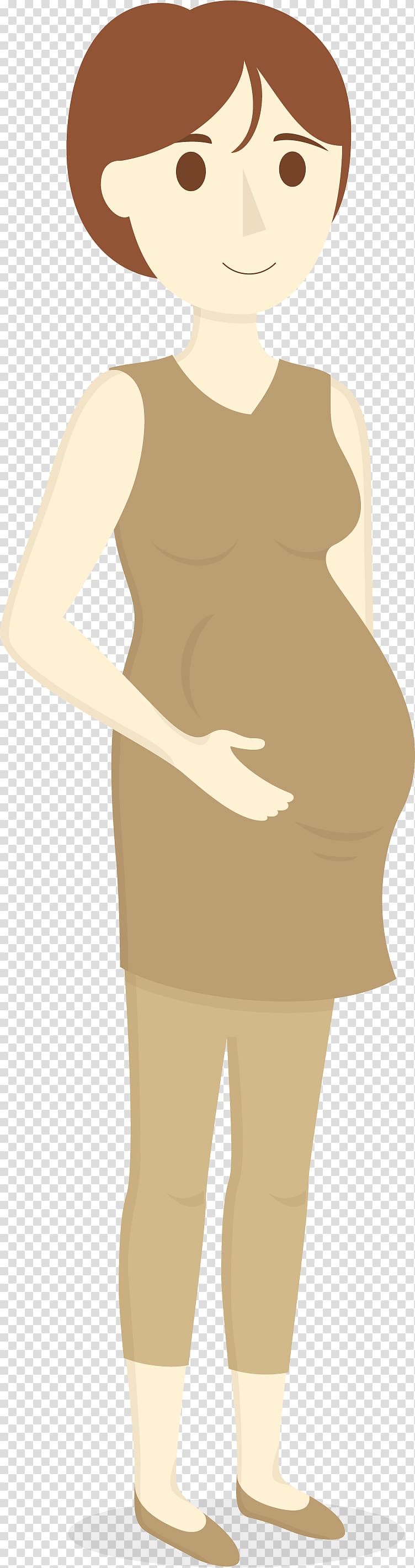 Pregnancy Woman Euclidean Illustration, illustration of short hair pregnant women transparent background PNG clipart