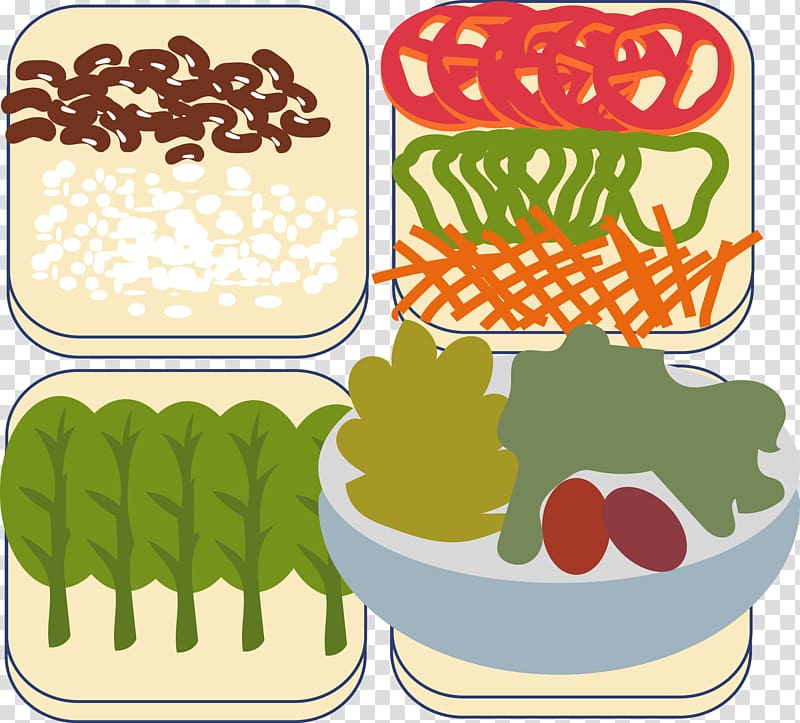 Bento Food Chart, salad making flowchart. transparent background PNG clipart