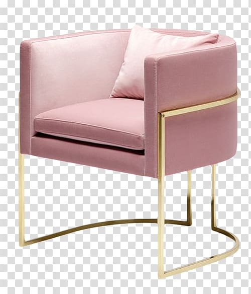 Table Chair Furniture Upholstery Dining room, Pink chair transparent background PNG clipart