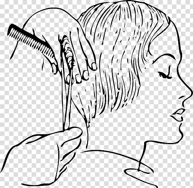 Hairstyle Hairdresser Scissors Barber , women hair transparent background PNG clipart