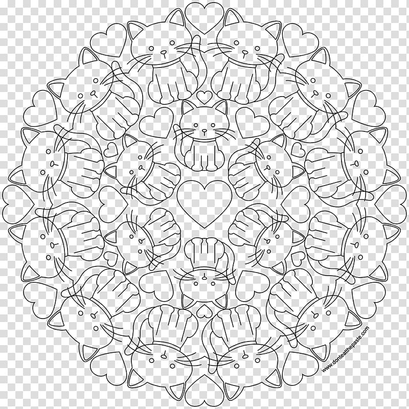 Mandala Coloring book Ajna Child, mandala contour transparent background PNG clipart