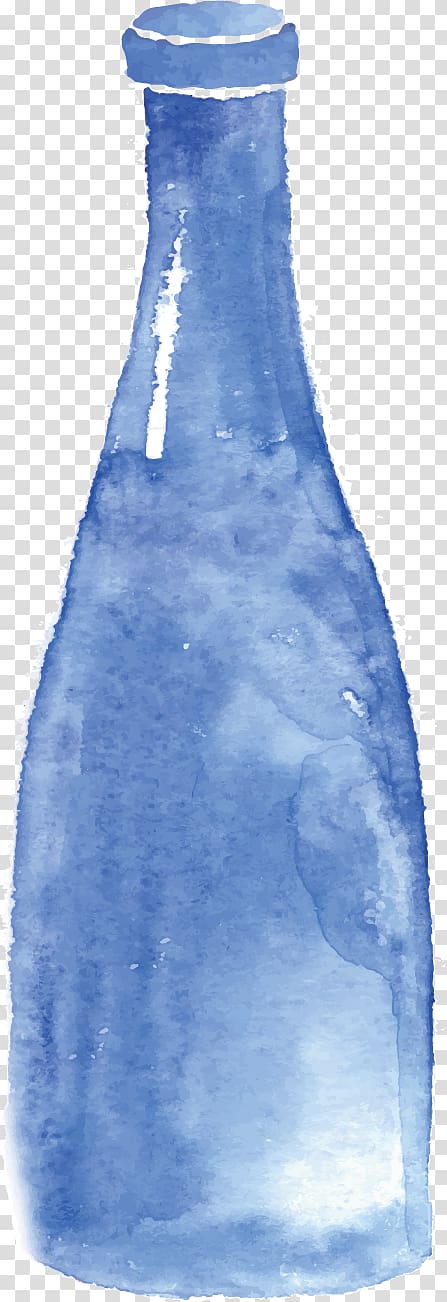 Glass bottle Watercolor painting, Watercolor bottles transparent background PNG clipart