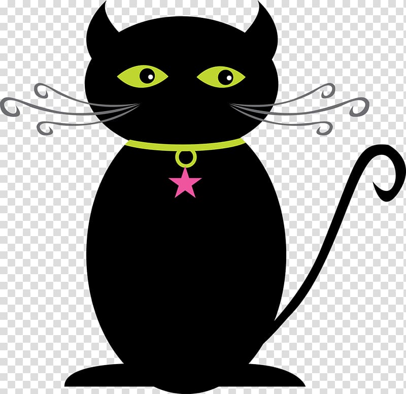 Black cat Halloween, Witch Cat transparent background PNG clipart