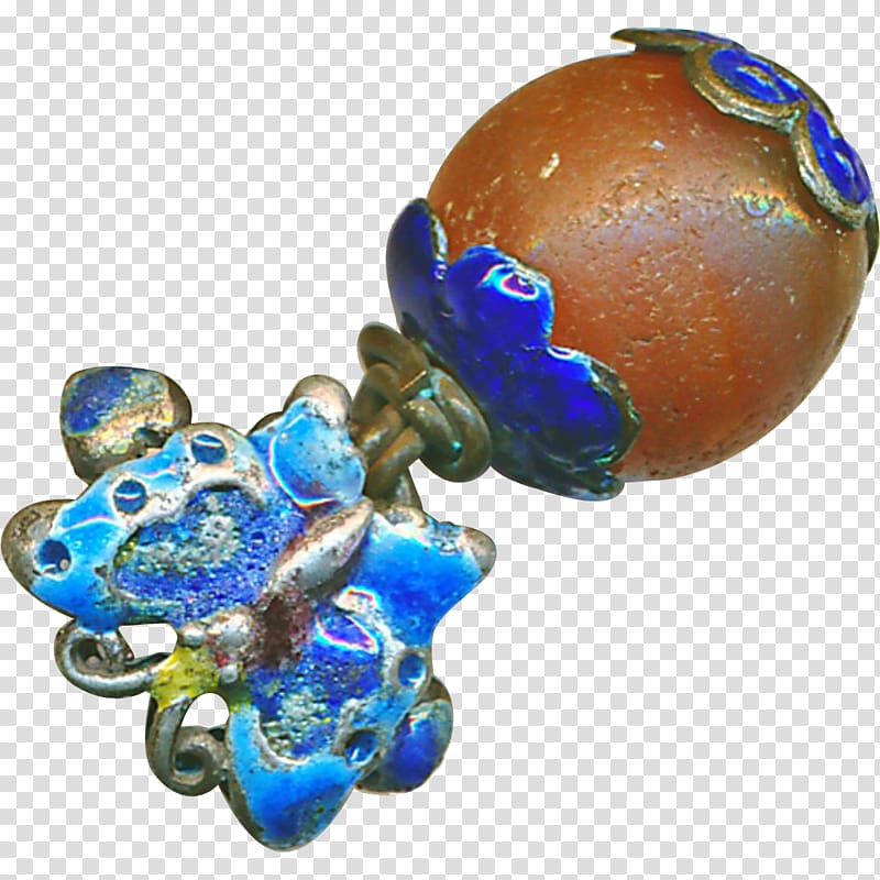 Turquoise Cobalt blue Body Jewellery Bead, chinese ancient style transparent background PNG clipart