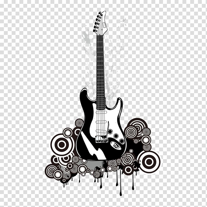 Silhouette Electric guitar, Guitar printing transparent background PNG clipart