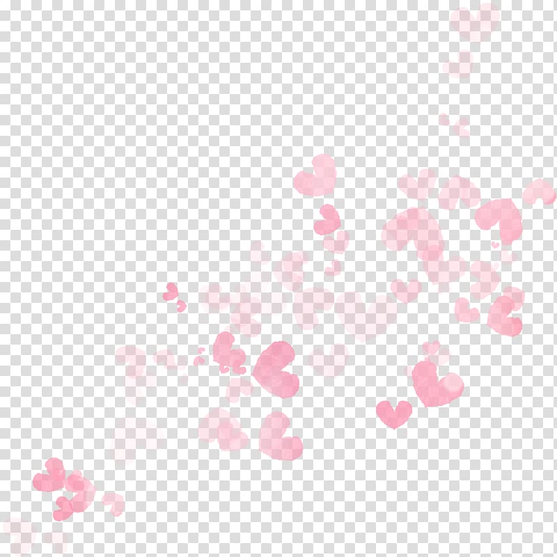 , Floating pink hearts, pink hearts illustration transparent background PNG clipart