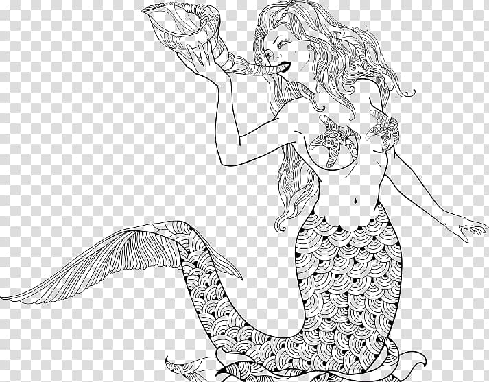 Mermaid Mythology Nymph Legendary creature Illustration, Mermaid transparent background PNG clipart