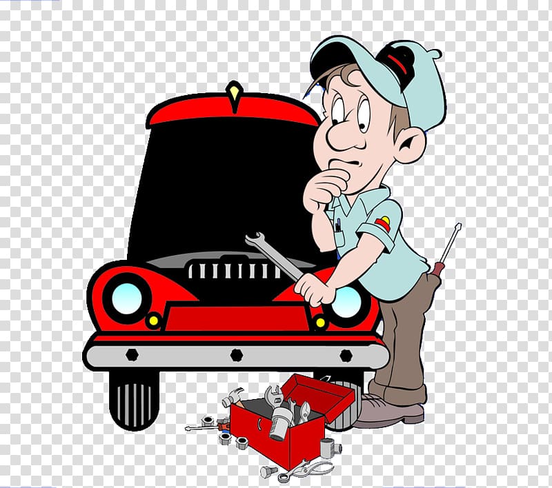 Cartoon Auto mechanic, Car repair man transparent background PNG clipart