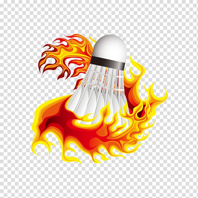 Olympic Games Badminton Shuttlecock Sport, flames badminton transparent background PNG clipart