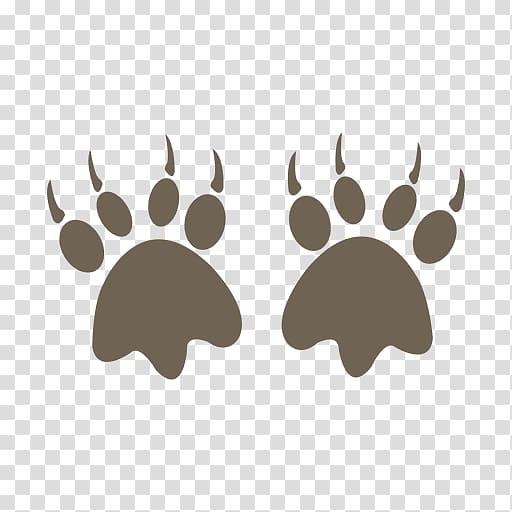 Bear Tiger Footprint Dog Paw, bear transparent background PNG clipart