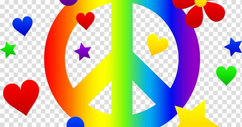 Peace symbols Sign Rainbow , symbol transparent background PNG clipart