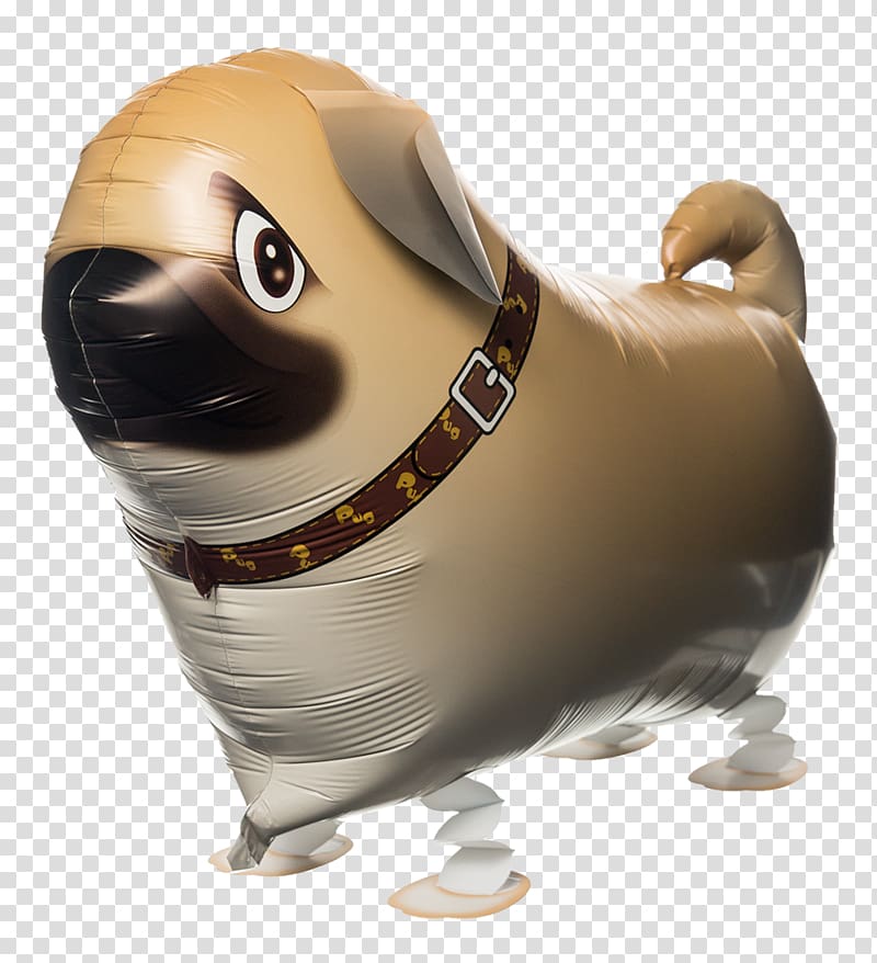 Pug Toy balloon Helium Balloon modelling, balloon transparent background PNG clipart