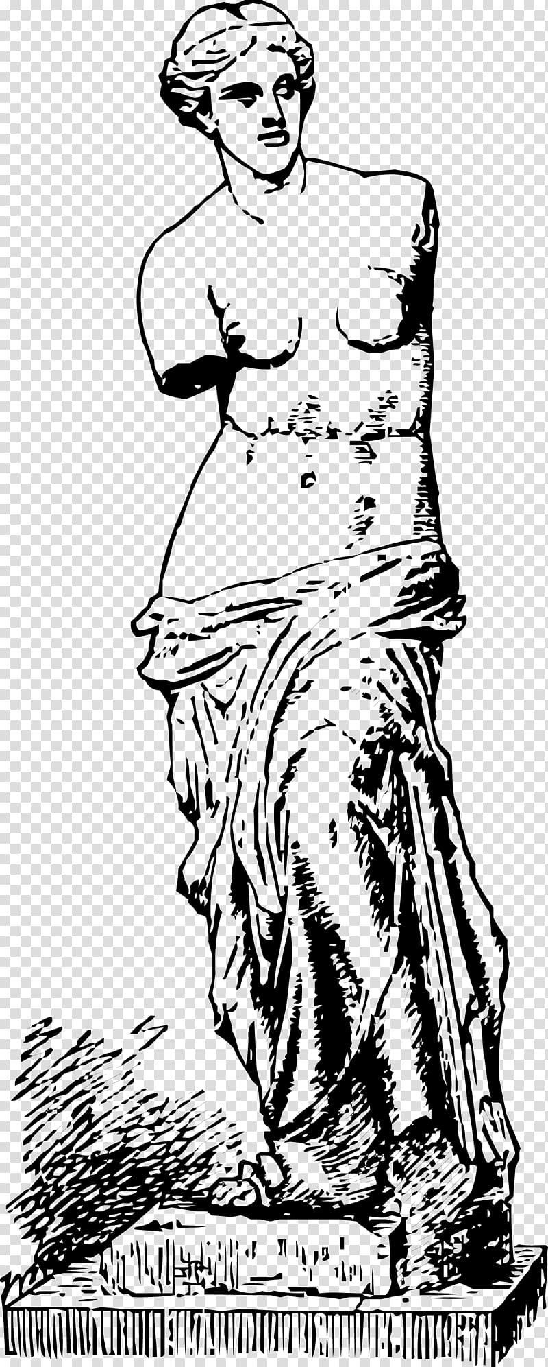 Aleijadinho Baroque sculpture Art Drawing Sketch, Venus painted transparent background PNG clipart
