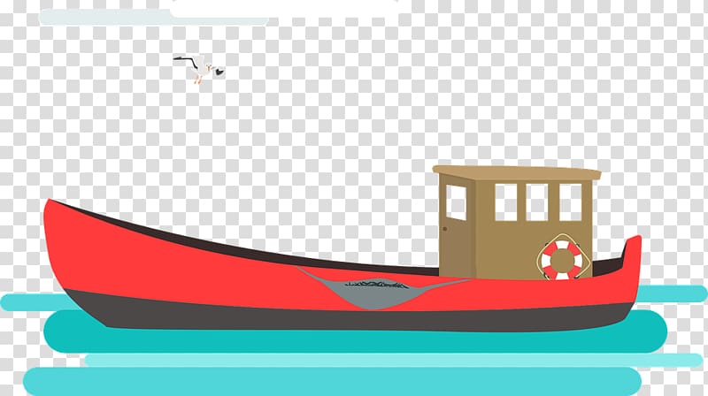 Boat Fishing vessel Ship , Red boat transparent background PNG clipart
