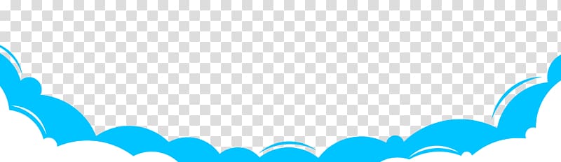 white and blue clouds, Cloud, cartoon blue clouds border material transparent background PNG clipart