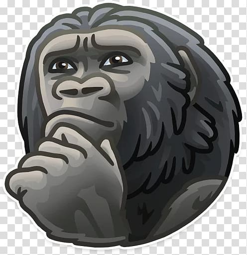 Sticker Telegram Social media Gorilla pxls.space, social media transparent background PNG clipart