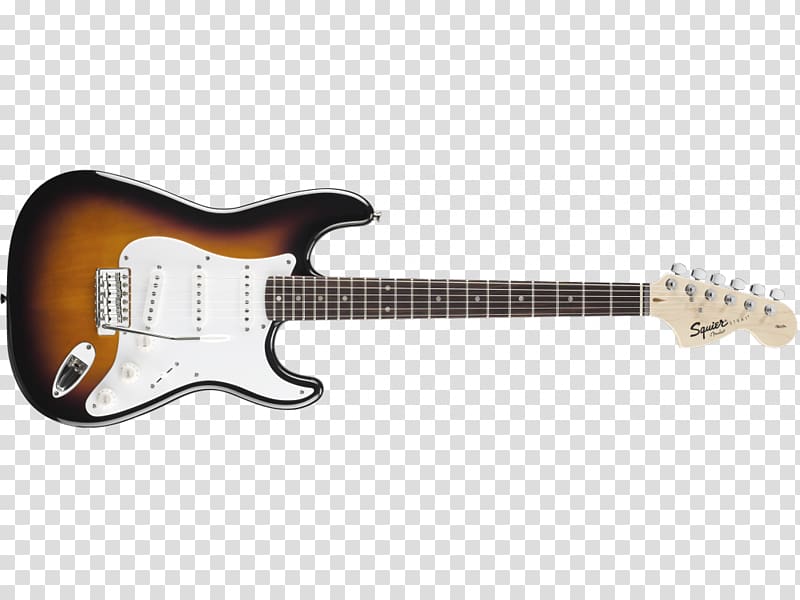 Fender Stratocaster Fender Squier Affinity Stratocaster Electric Guitar Sunburst, guitar transparent background PNG clipart