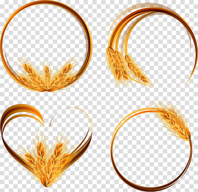 Common wheat Ear Frames , wheat,Golden transparent background PNG clipart