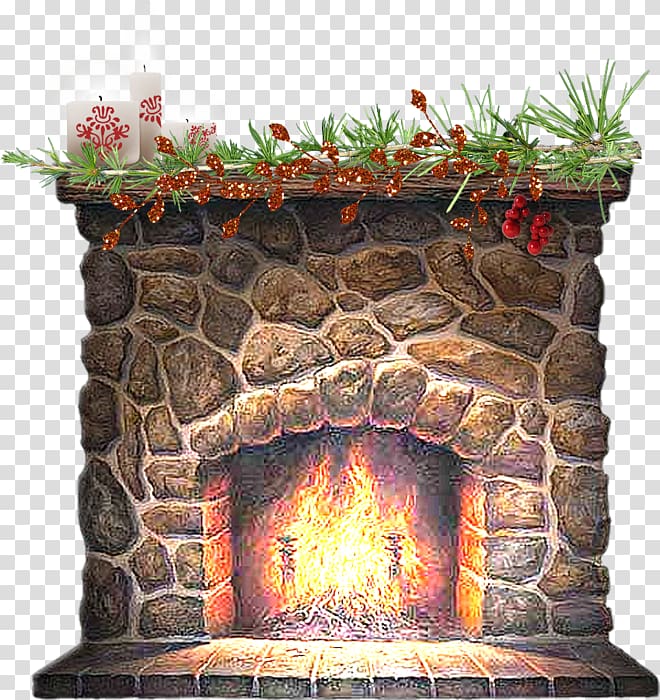 Christmas Fireplace Santa Claus , christmas transparent background PNG clipart