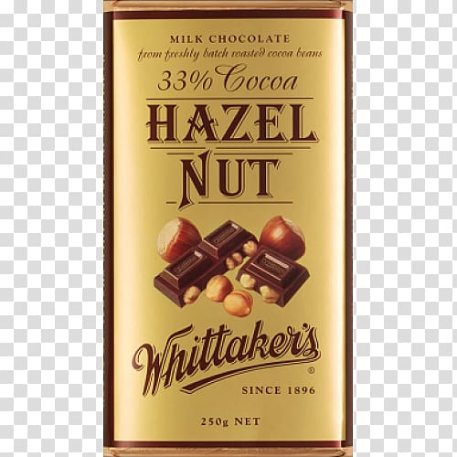 Chocolate bar Whittaker\'s Hazelnut Peanut, chocolate transparent background PNG clipart