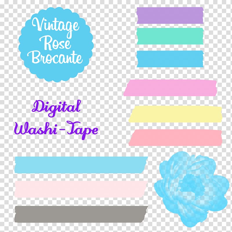 assorted-color vintage rose brocante text, Adhesive tape Washi Masking tape Ribbon , ribbon transparent background PNG clipart