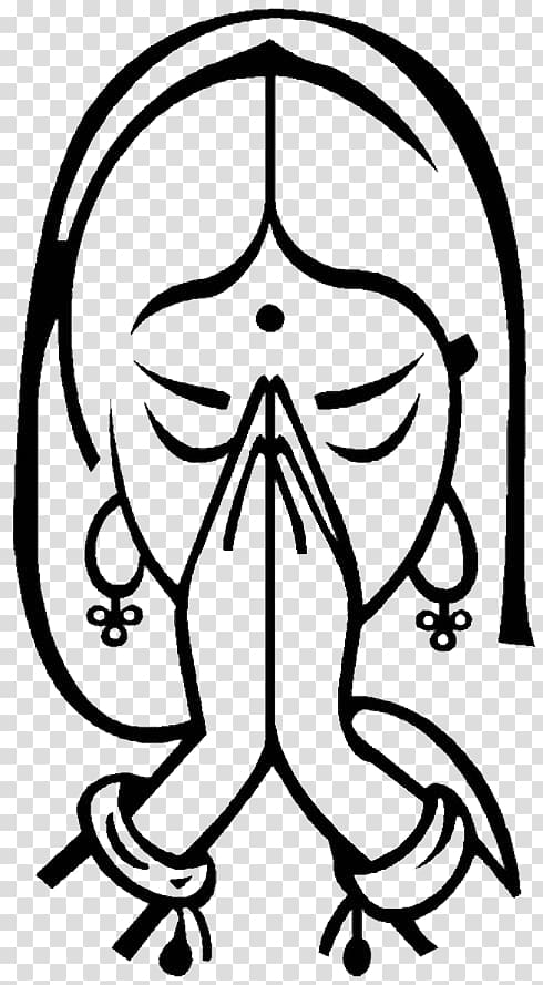 woman praying , Namaste Symbol Om Yoga Greeting, symbol transparent background PNG clipart