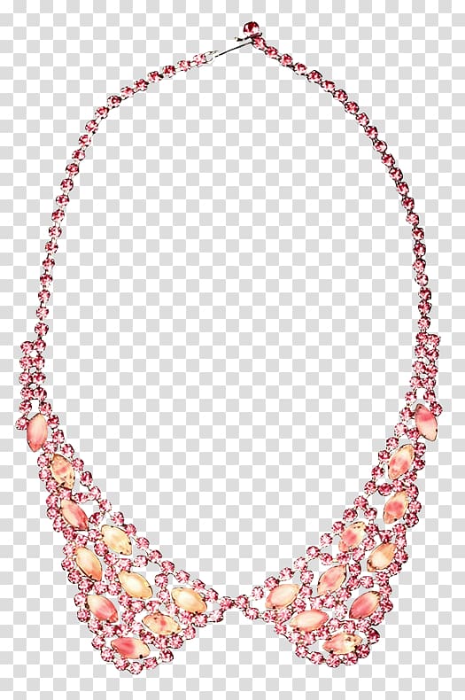 Necklace Bead Pink M Body Jewellery Chain, necklace transparent background PNG clipart