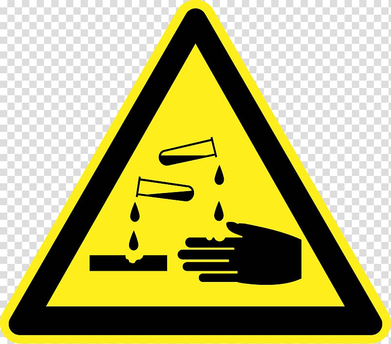 Corrosive substance Hazard symbol Corrosion Acid Warning sign, material transparent background PNG clipart