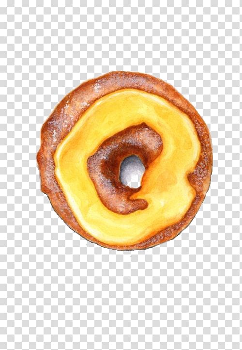 Doughnut Danish pastry Cream Dessert Cartoon, Cartoon donut transparent background PNG clipart